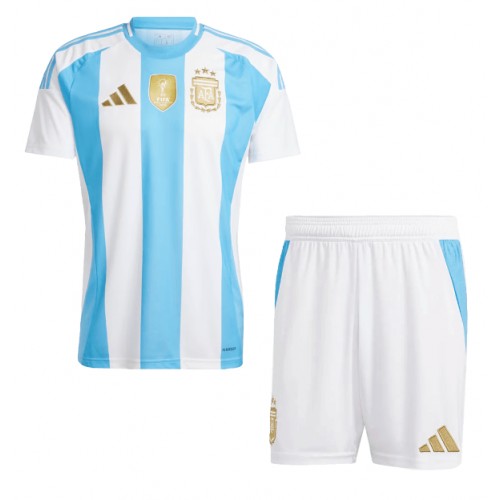 Dětský fotbalový dres Argentina Copa America 2024 Domácí Krátký Rukáv (+ trenýrky)